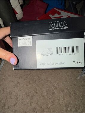 MIA Black Shoe Box with White Label